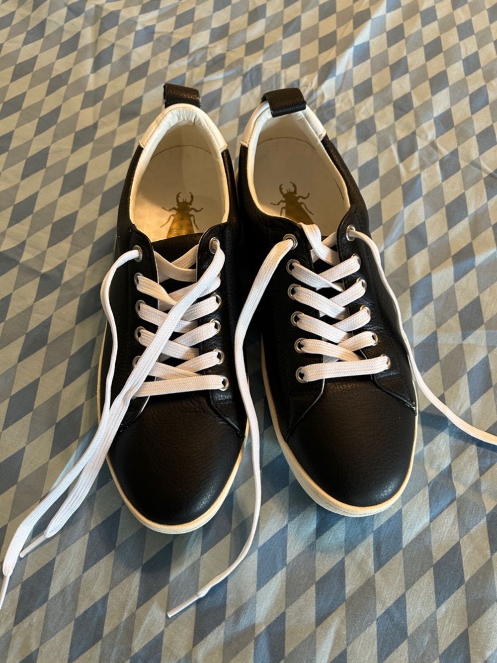 Fly London Maco black leather sneakers size 37